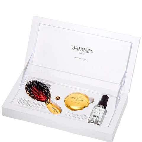 PEINE GOLDEN MINI SPA BRUSH AND MIRROR - BALMAIN ACCESORIOS